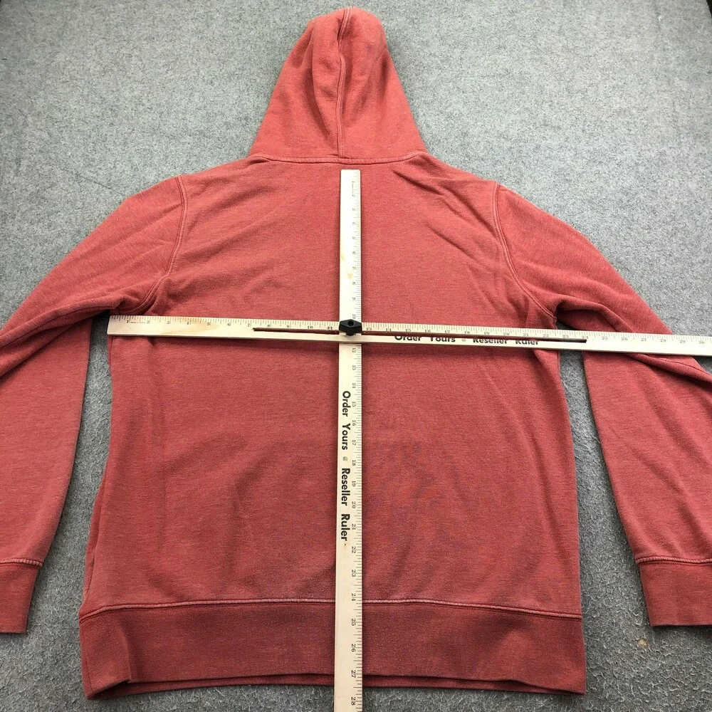 The North Face Hoodie Mens Large Red Pullover Fleece Sweatshirt Big Logo
